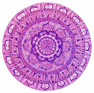 "Pink Lotus" meditation mandala by Jannah Brown