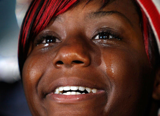 See slideshow of Tears for Obama