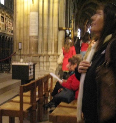 Could that bit of white on the empty chair in the front row be Prayer for Inclusion - waiting to be found by a passerby who yearns to feel a greater sense of unity in the grand whole?